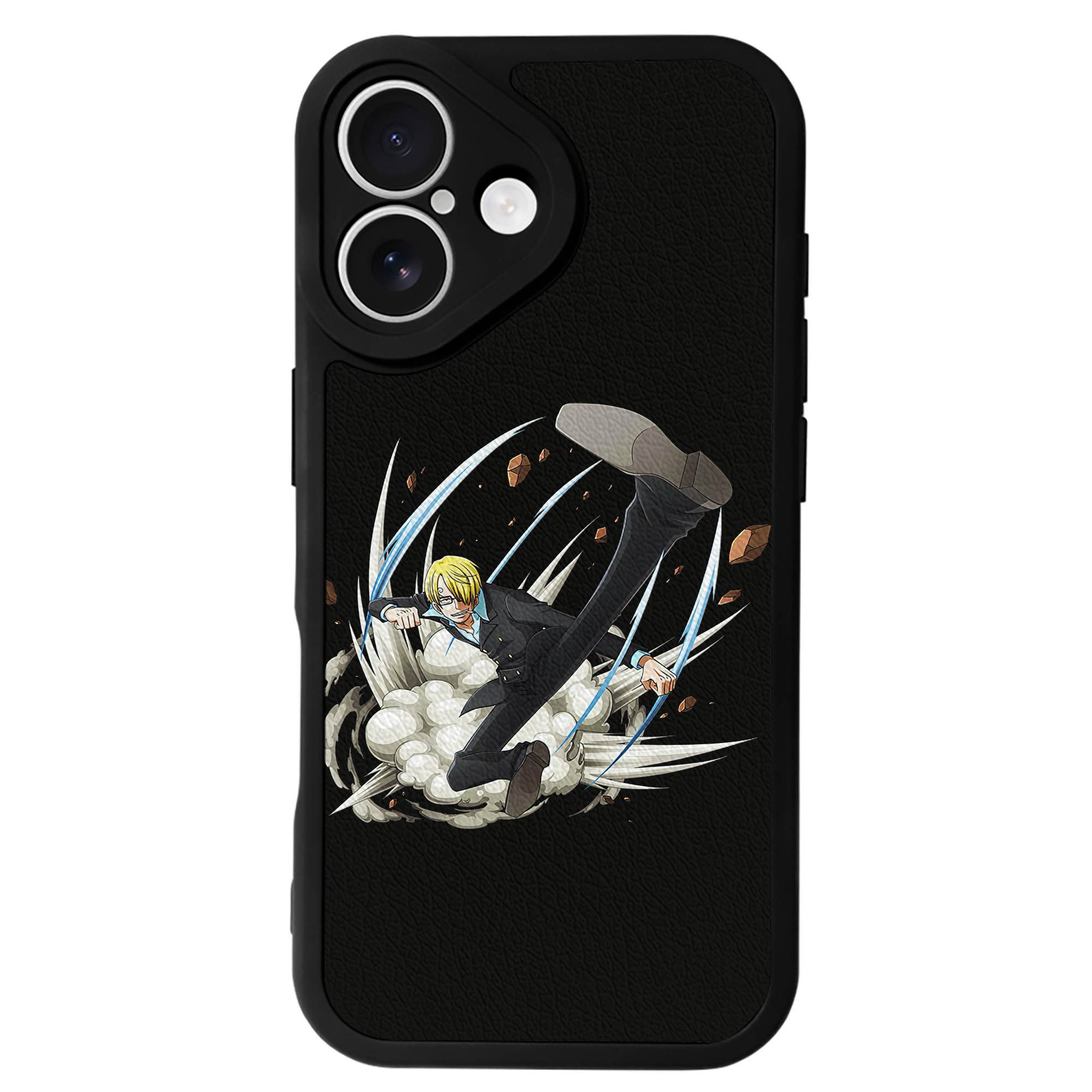 （画像用） ワンピース サンジ ONE PIECE Sanji 【iPhone 16シリーズ対応】シリコンスマホケース（レザー調） 材質：シリコン